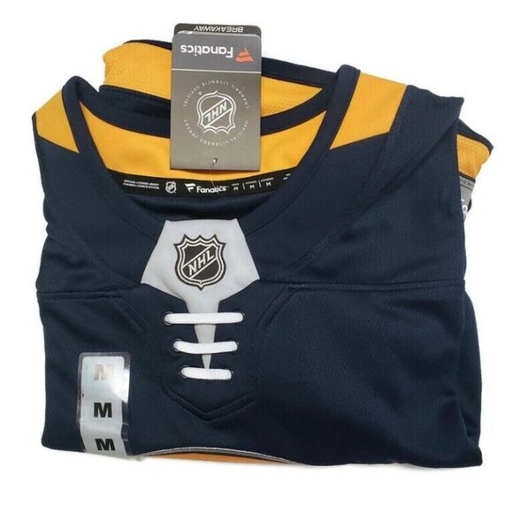 Fanatics NHL Buffalo Sabres Breakaway Home Jersey Blue Gold Mens Size M - Picture 6 of 8